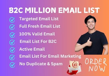 I will do niche targeted email list, b2c, Country Based Email & email list 
