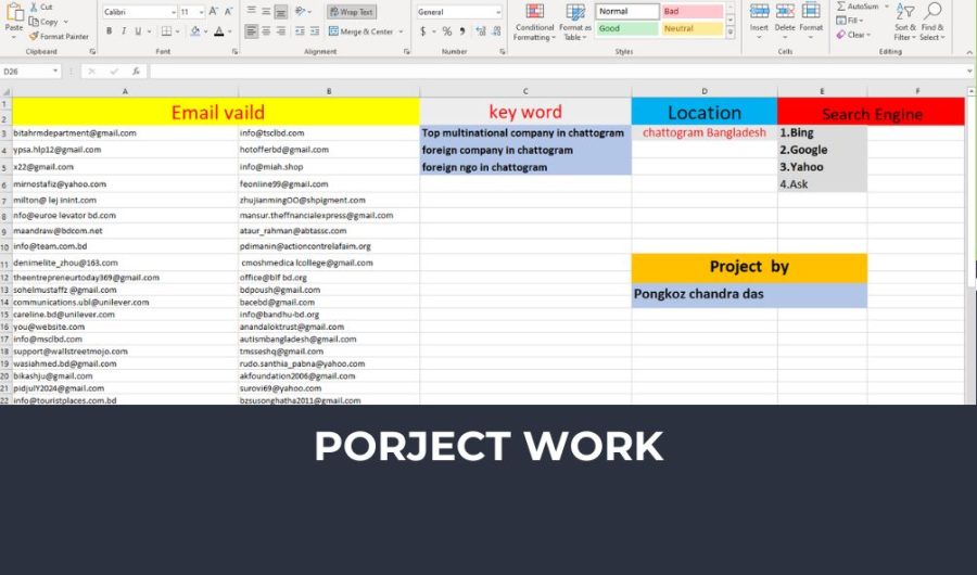 I will do data entry, data typing, web research and lead generation email