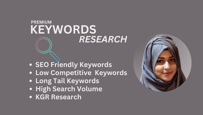 I will do SEO friendly Keywords research with KGR .