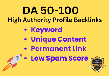 200 Powerful Perfect High Quality Profile Backlinks with in Low Spam Score 