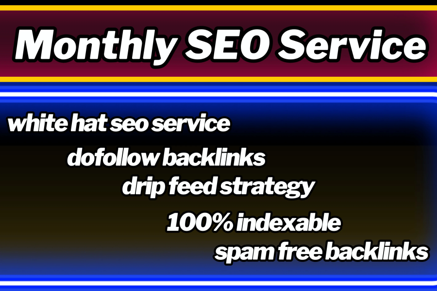 I will do monthly seo backlinks high authority contextual link building google ranking