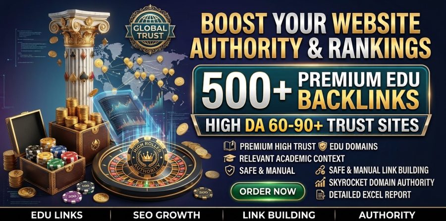 500 High Authority EDU Backlinks Casino Gambling 