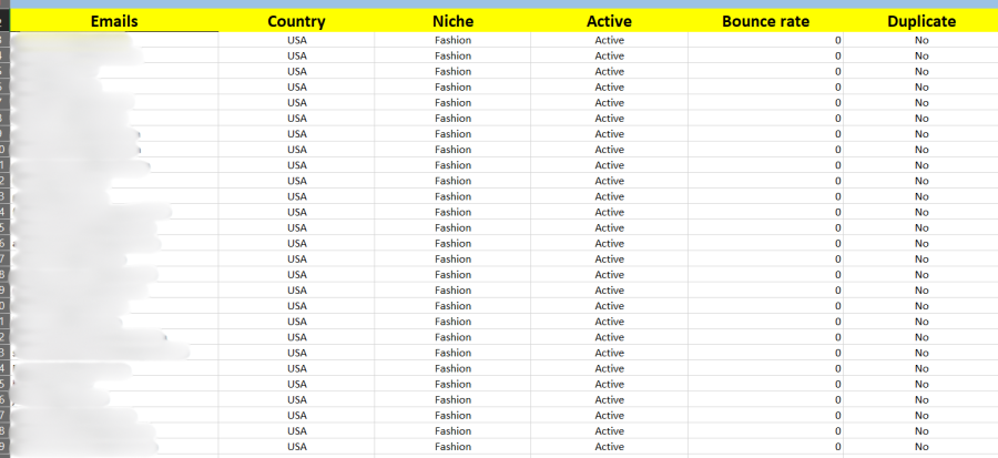 I will provide niche targeted email list,b2c lead generation, bulk email list for email campaign