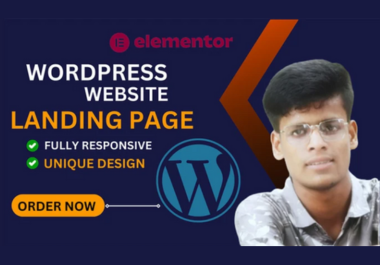 I will build a wordpress landing page design, elementor landing page website
