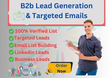 I will do b2b lead generation, business leads, linkedin leads and email list building