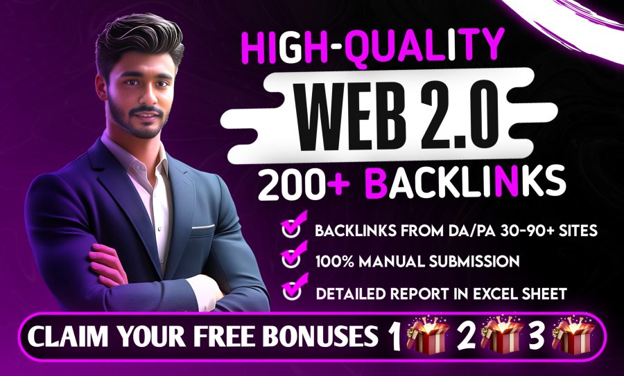 Web 2.0 Backlinks To Boost SEO With 200+ High-Quality Links