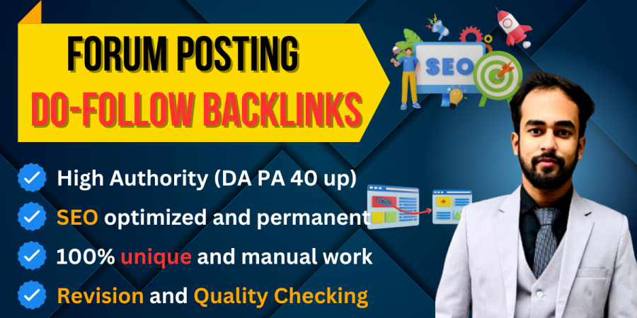 Rank on Google, SEO with 100 High-Quality Forum Posting Service | Niche-Relevant Backlinks