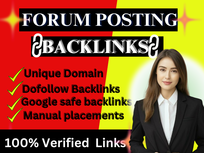 I will do manual high DA forum posting backlinks 