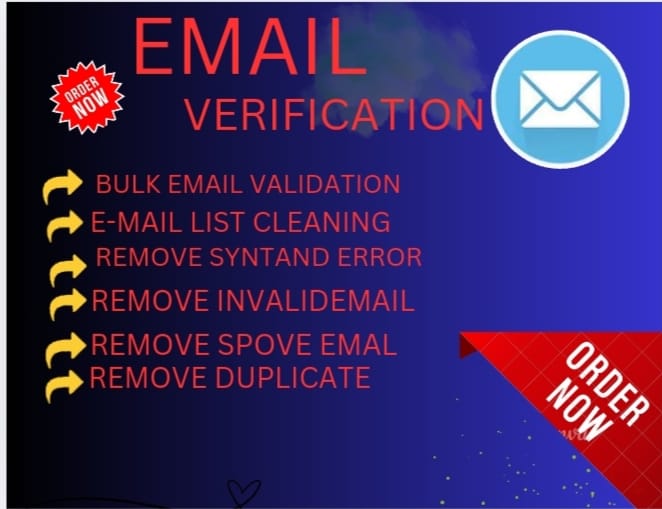 I will do email validation, cleaning service