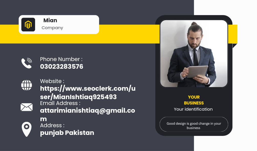Super business card for your smart business 