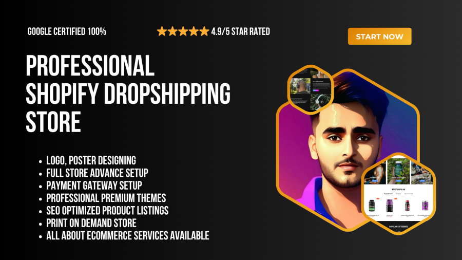 I will create, redesign, optimize shopify dropshipping store design