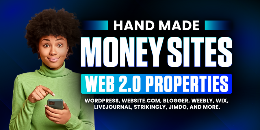 Manually create 50 Web 2.0, including login details, unique content, and images