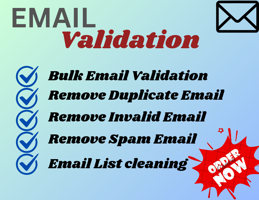 I will do bulk email Validation and email list cleaning service .