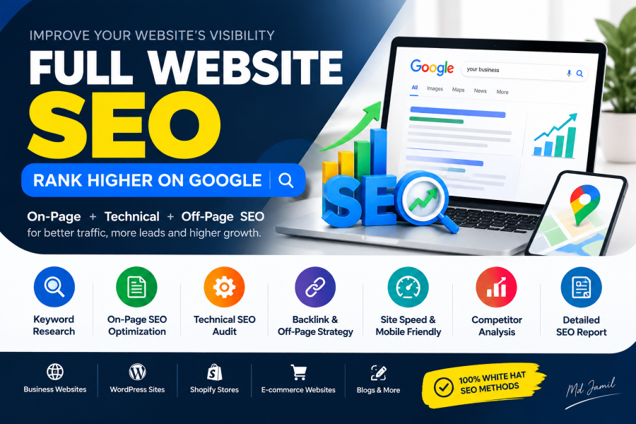 I will do monthly SEO to rank your website on Google and AI
