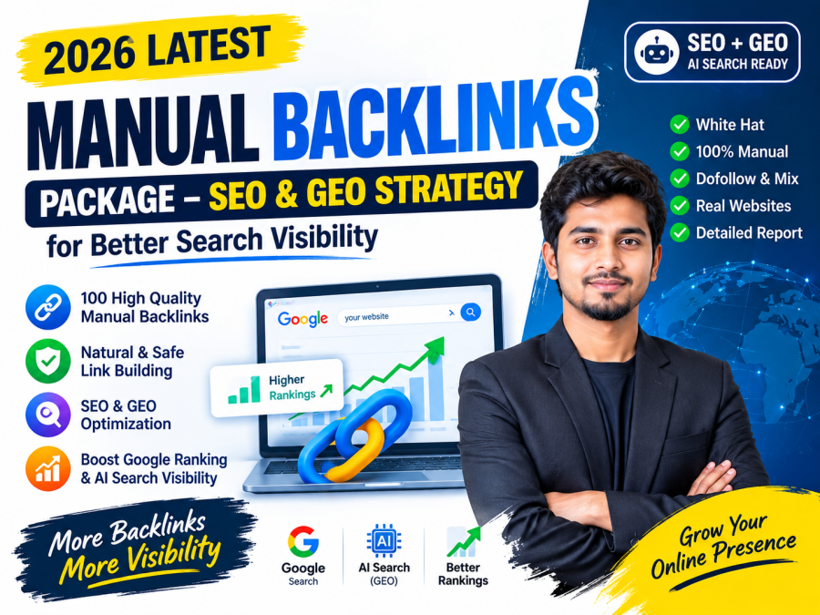 2026 Manual Backlinks Package &ndash; SEO, AEO & GEO for Better Search Visibility