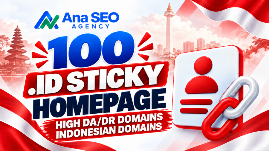 Get 100. ID Sticky Homepage High DA/DR SEO Backlinks Indonesian Domain