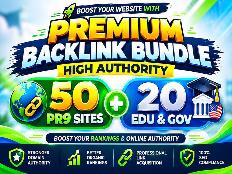 Boost Domain Power with 50 PR9 plus 20 EDU GOV High Quality Links