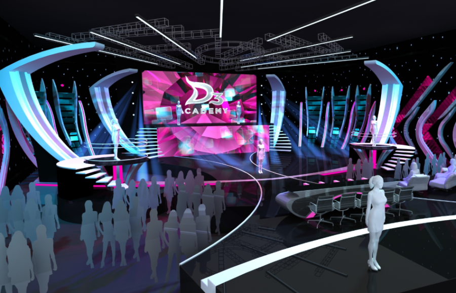 I will design your 3d Stage design, conference, lobby virtual stage design