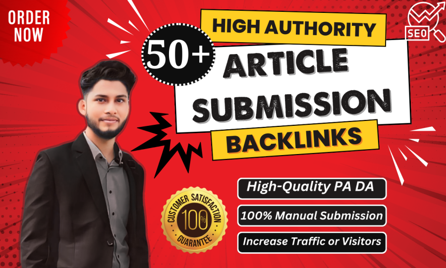 Get 50+ Manual Article Submissions for Powerful Backlinks