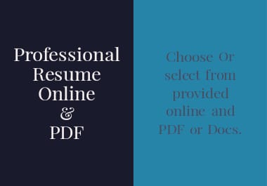 Professional Resume PDFs Stand Out Online & Impress Employers!