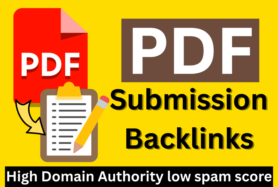 100 PDF share on top high DA, PA, site Low spam score permanent backlinks