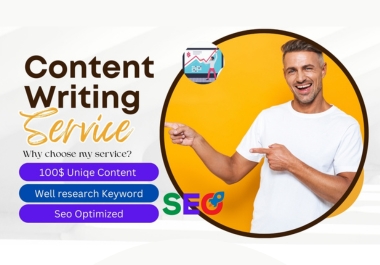 I'll create content for your blogs, website, and other platforms.