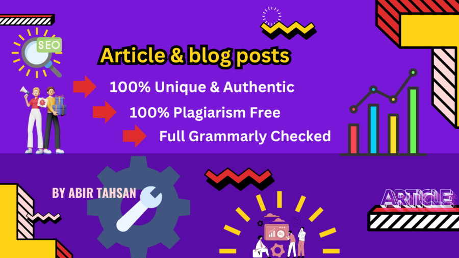 I will make 1000-2000 words SEO full article writing, content writing, blog writing for you.