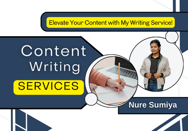 I will provide plagiarism free writing services for your blog posts, articles, and content creation.