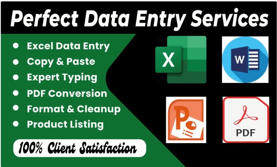 I will be your virtual assistant for data entry, data mining, typing, copy paste, web research