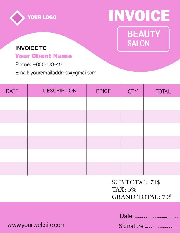I Will Design a Unique, Branded, Modern and Professional Invoice Template for Your Business