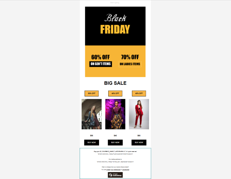 I will create a fully responsive and editable email newsletter in HTML or Mailchimp