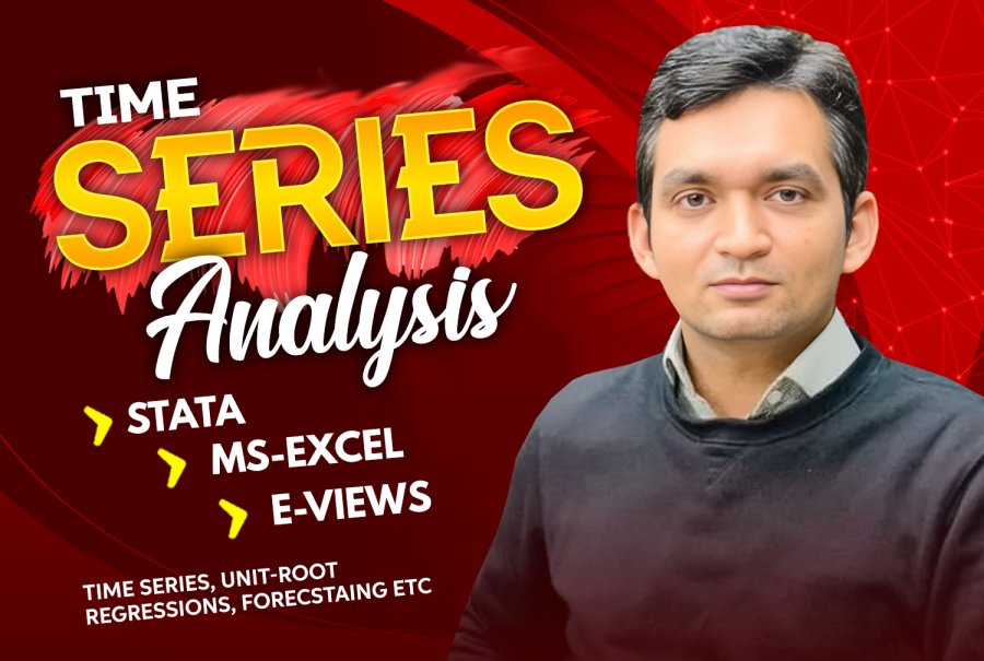 I will do Time series analysis using STATA, EViews and Excell.