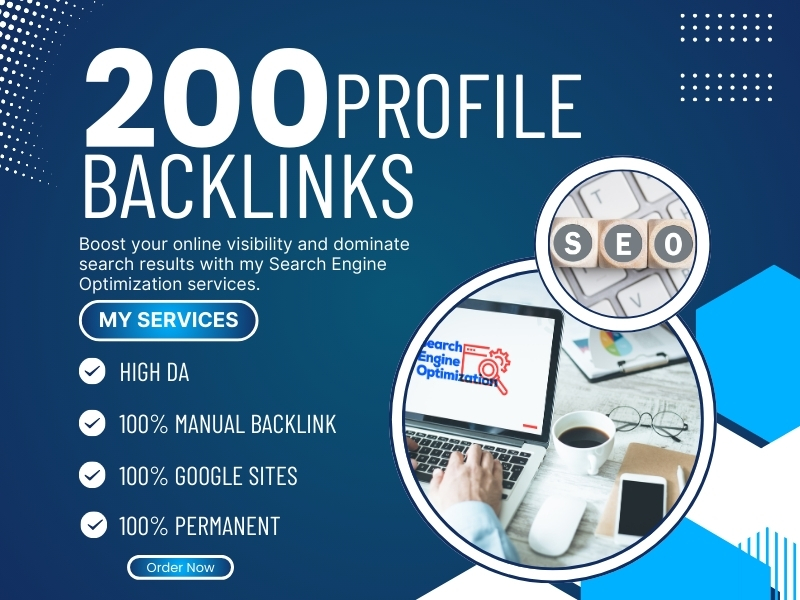 200 high authority SEO profile backlinks manually with high da authority backlinks