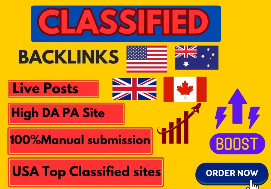 Build Manual 120 HQ Classified Backlinks from top classified sites