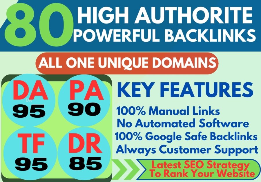 I Will Build High Quality Permanent Manual Unique Domain SEO Backlinks