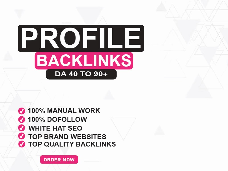 I will Create 100 high DA Profile Backlinks for your website