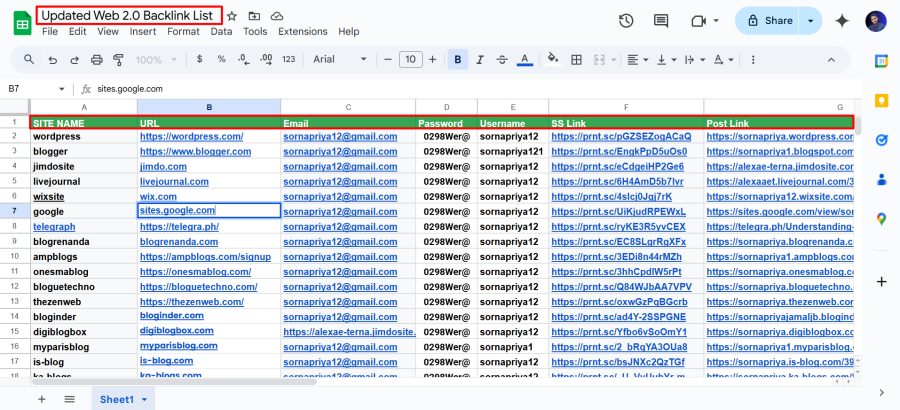 100 Best Web 2.0 Backlinks with High DA & PA - Manual & Spam-Free 