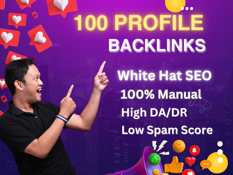 100+ High DA Profile Backlinks | SEO Link Building | Authority Backlinks