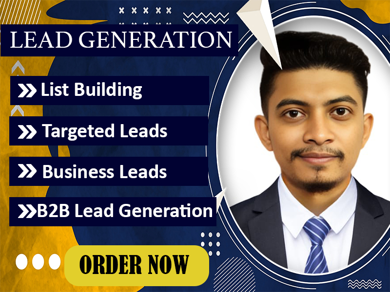 I am an Expert in B2B Targeted Lead Generation, Email List Building with B2B Data Research