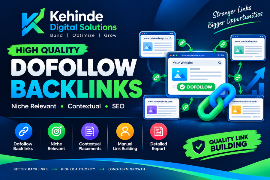 I will build high quality dofollow backlinks for SEO
