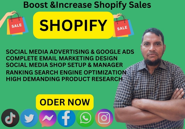 I will boost shopify store,shopify sales, ecommerce marketing, or sales funnel
