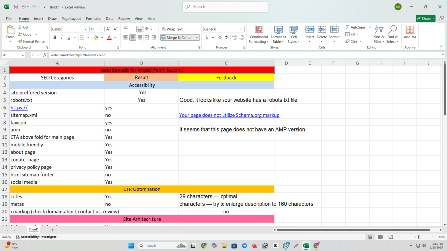  I will provide an expert website audit report and a Comprehensive SEO Health Check
