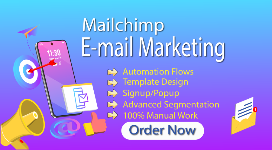 I will set up your email automation campaigns in MailChimp and create advanced custom templates for 