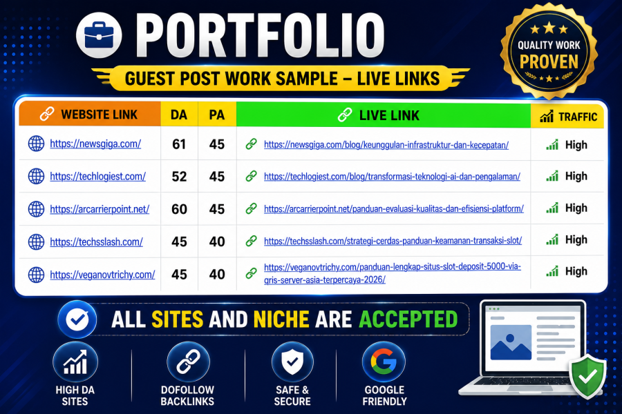 Premium Guest Post Backlinks on High DA DR & Traffic Authority Sites to Improve SEO Ranking