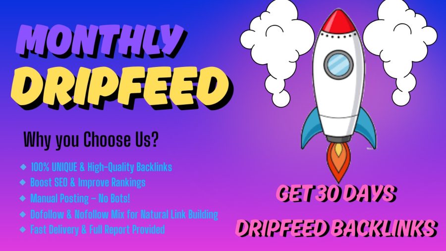 Boost Your Rankings with 30 Days of High Quality Drip Feed Backlinks!
