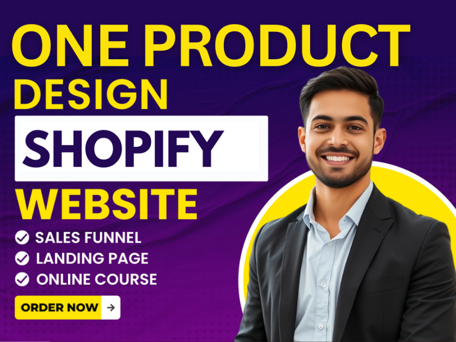 Get a Responsive one Product Shopify Ecommerce Website or Dropshipping Store 