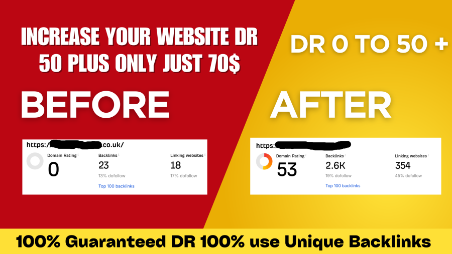 I Will Increase Your Website DR 50 Plus 