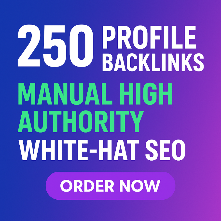 I will create 250 manual high authority profile backlinks for SEO ranking