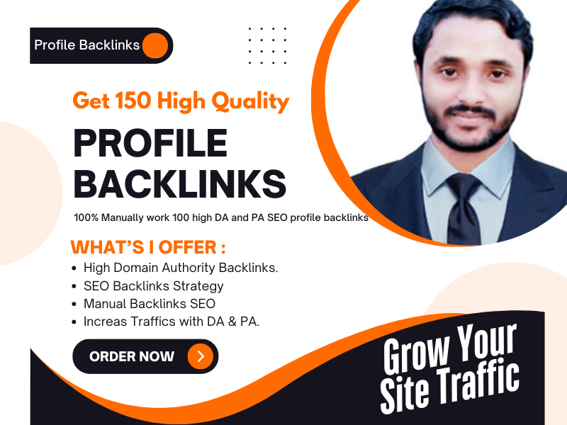 Get 150+ High DA 50-100 Profile Backlinks for Powerful SEO & Google Ranking