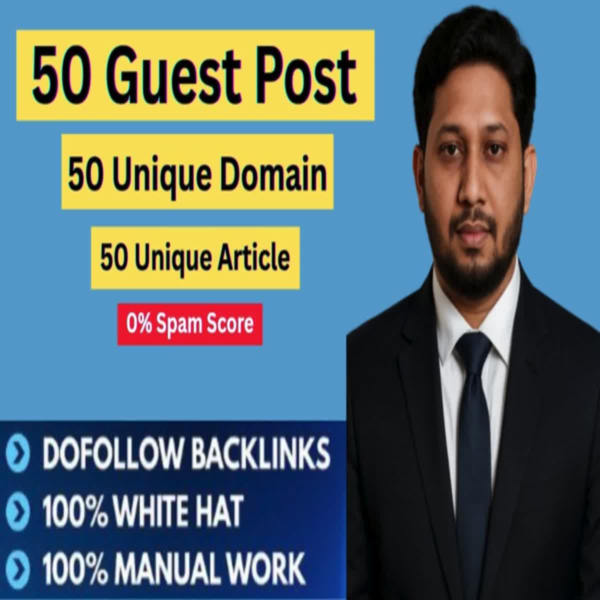 I will do 50 SEO guest post from 50 unique domain